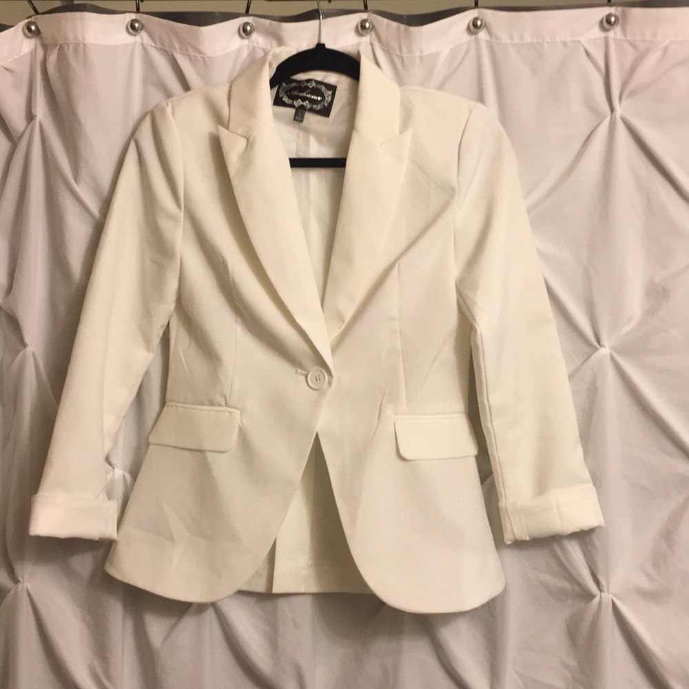 Ambiance white blazer